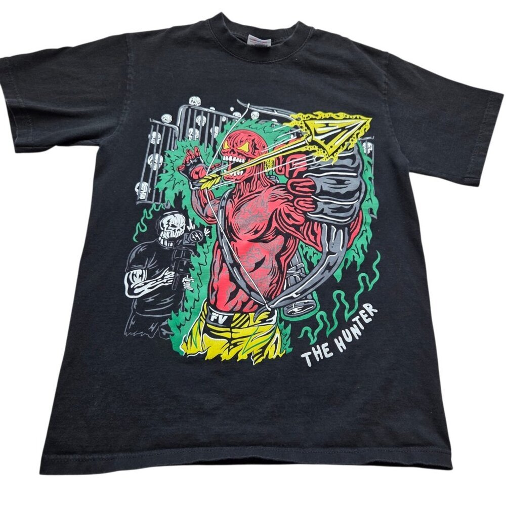 Shaka Wear T Shirt Mens Medium Black The Hunter Graphic Short Sleeve